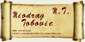 Miodrag Tobović vizit kartica
